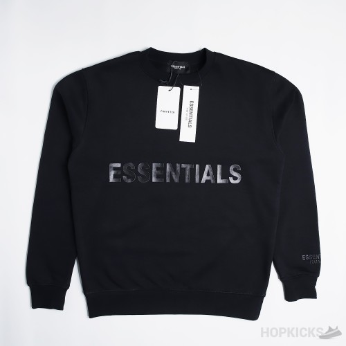Fear of God Essentials Black Crewneck Sweatshirt